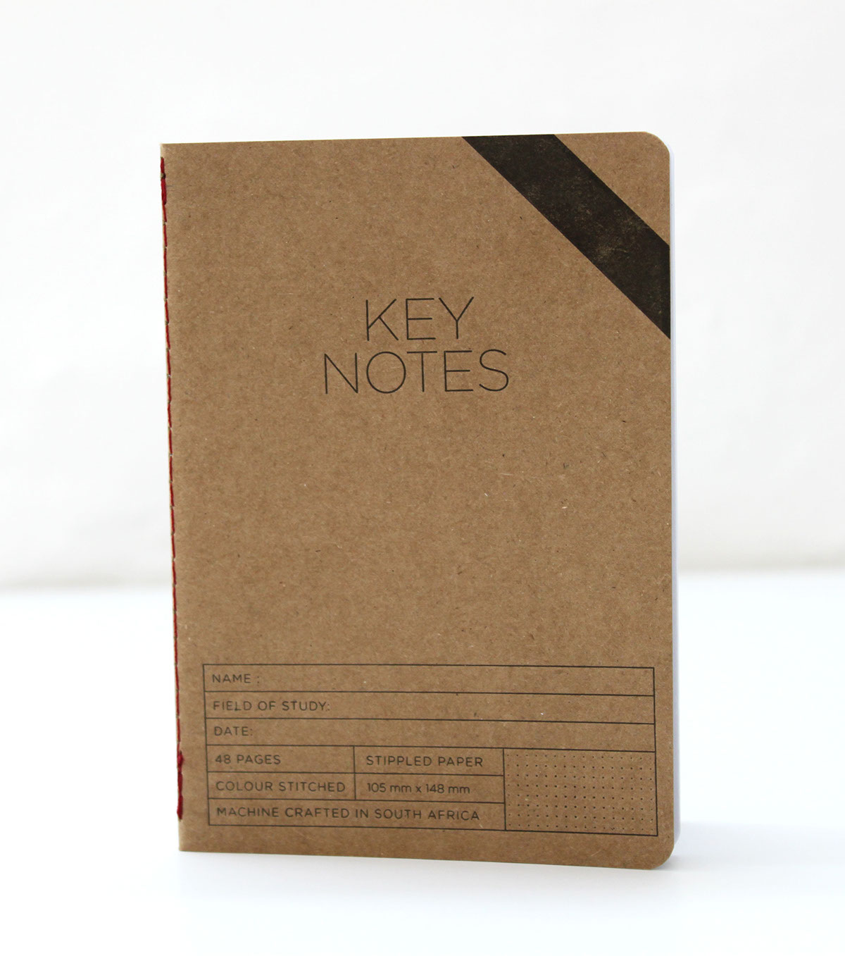 notebook letterpress craft stippled notes Key notes a6 stiching