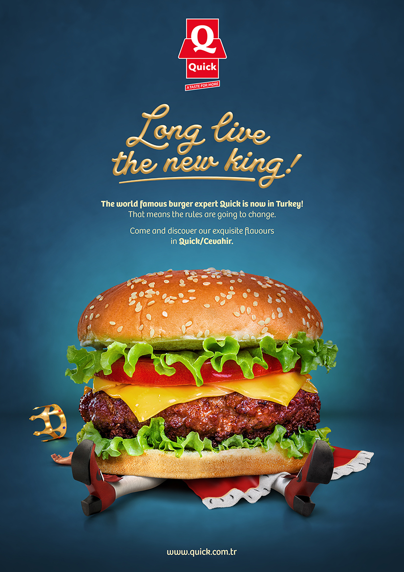 quick hamburger print clown king crown