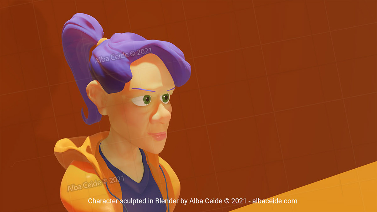3D Adobe Portfolio blender Character design  modelling sculpting  vertex paint
