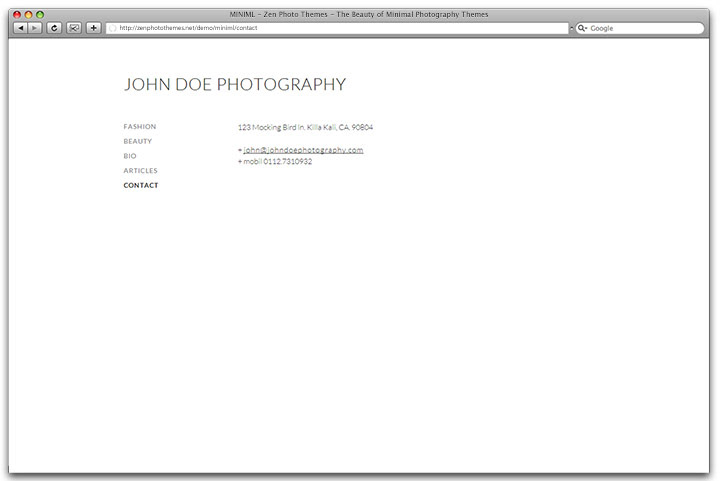 wordpress theme free clean minimal elegant photography site portfolio website site wordpress zen