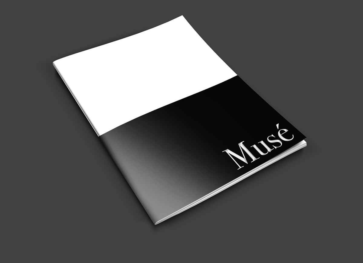 muse magazine publication design minimalistic blackandwhite InDesign adobe creative designer models makeup