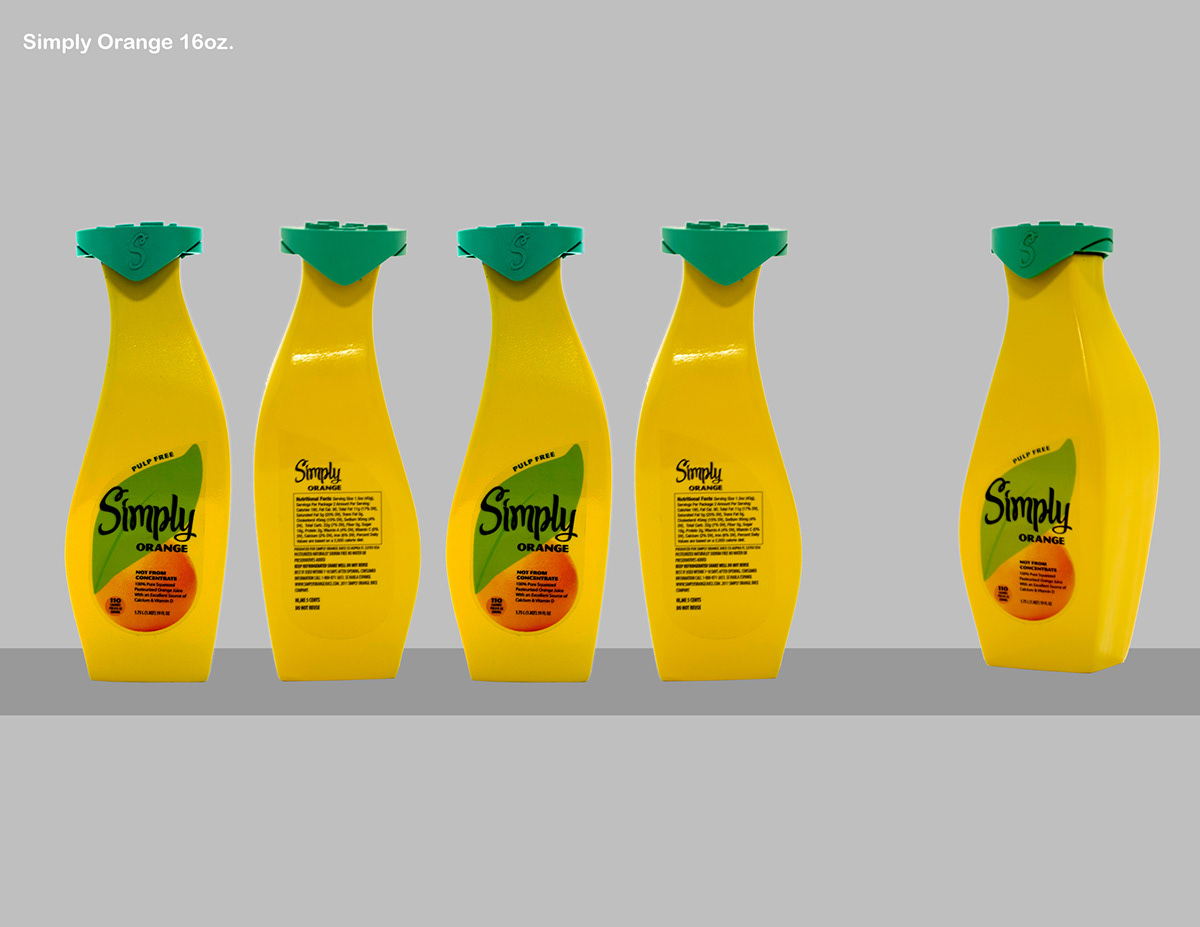 bottles Simply Orange label design design Coca-Cola package