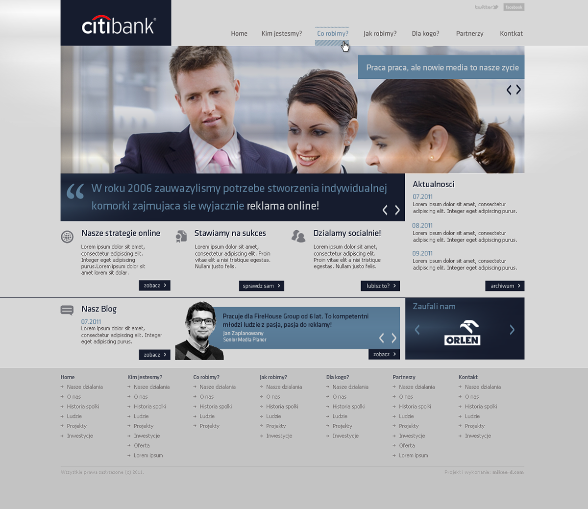 citi Bank advertising and training center Web durys Michal