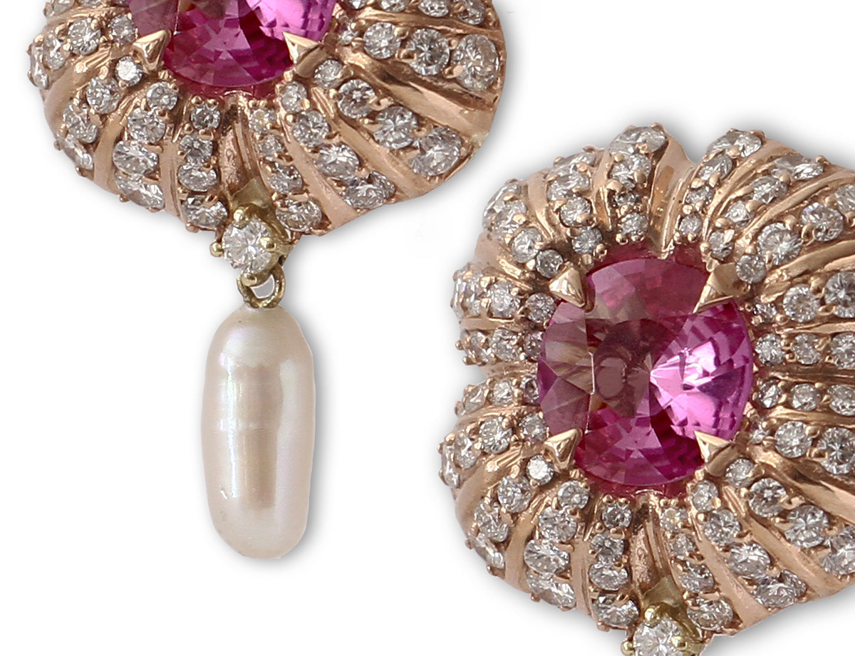 jewelry gold diamond  precious stones semi-precious stones earrings
