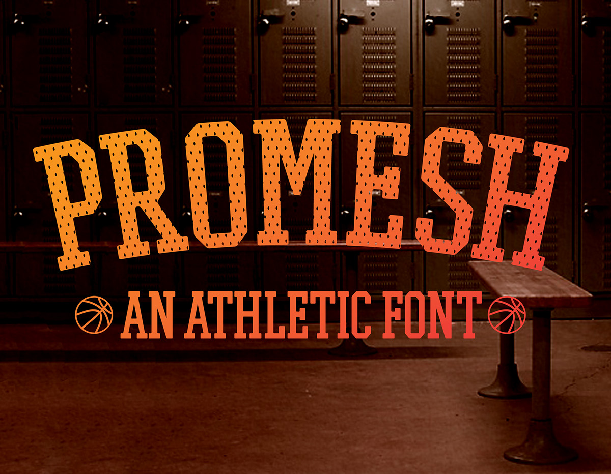 athletic Free font font jersey mesh