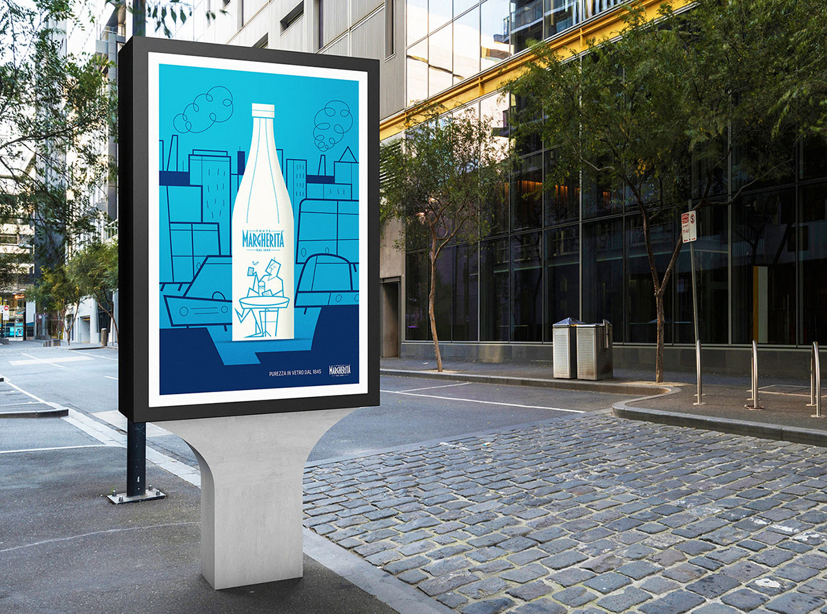 beverage Advertising  water ILLUSTRATION  affiche billboard Food  eco bottle