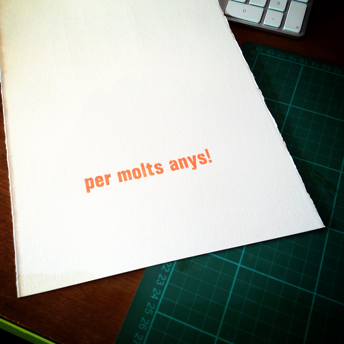 letterpress woodtype print postcard