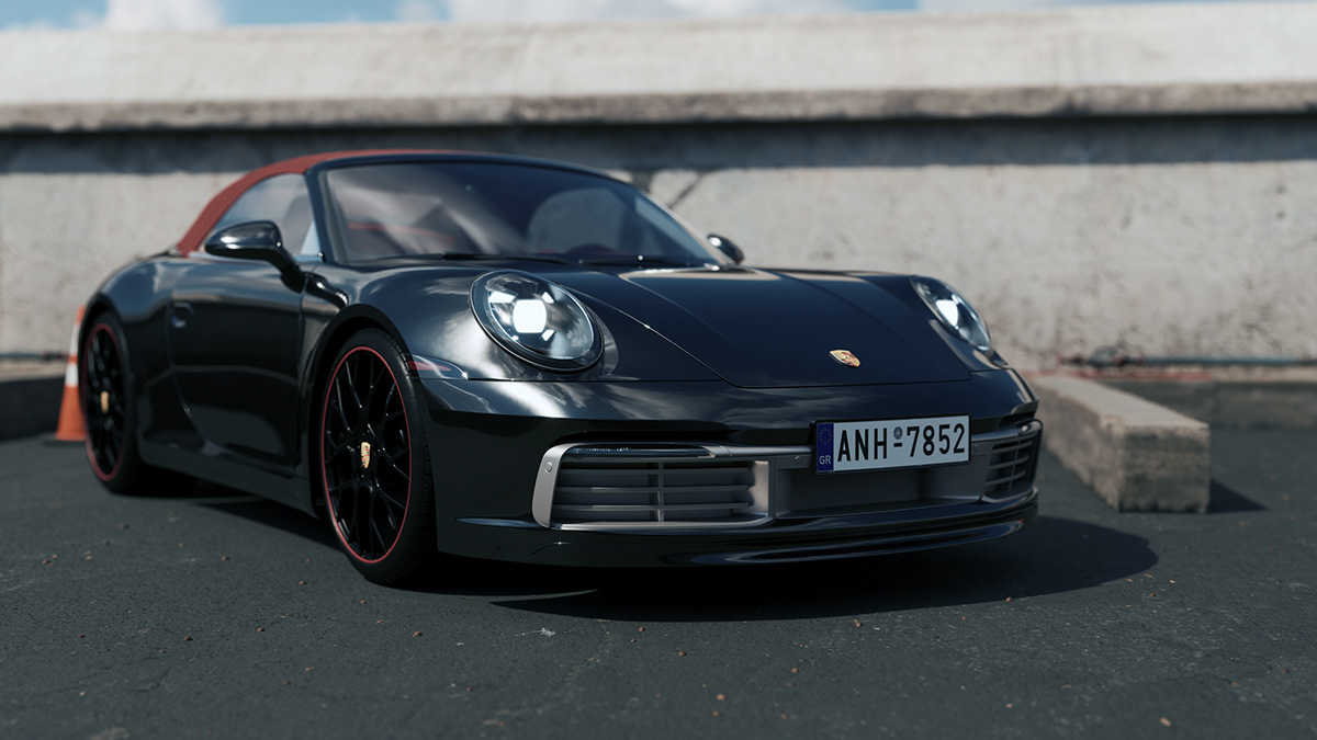 3D 3dsmax animation  automotive   car Porsche product design  Render visualization vray