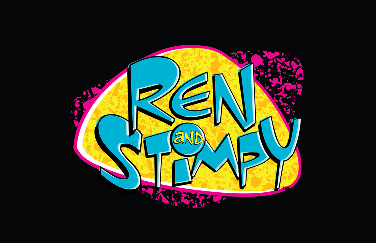 ren and stimpy nickelodeon Style Guide mod Retro typography   character art