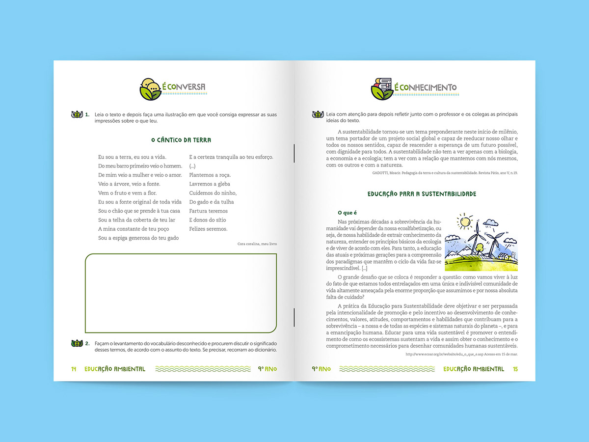 educação livro didático editorial book educational diagramação education design apostila