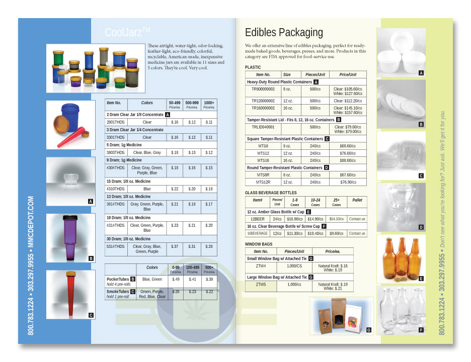 catalog design charts/tables Price Lists business to business