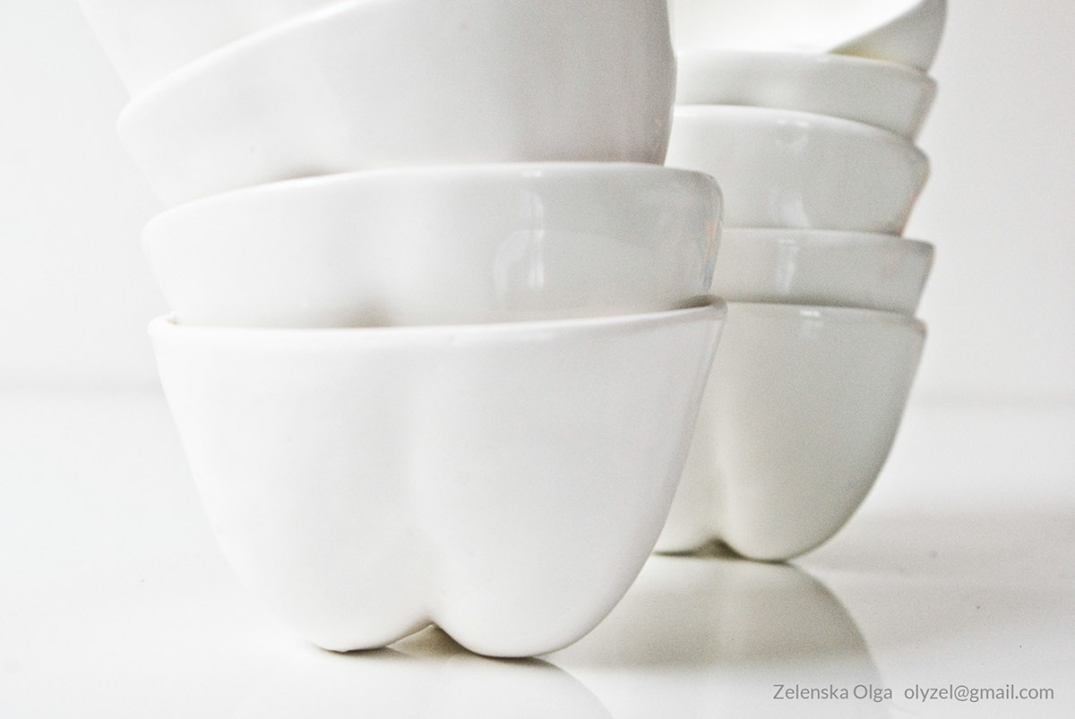 ceramic cup bowl Paprika hoof horse porcelain Slipcasting White minimalistic