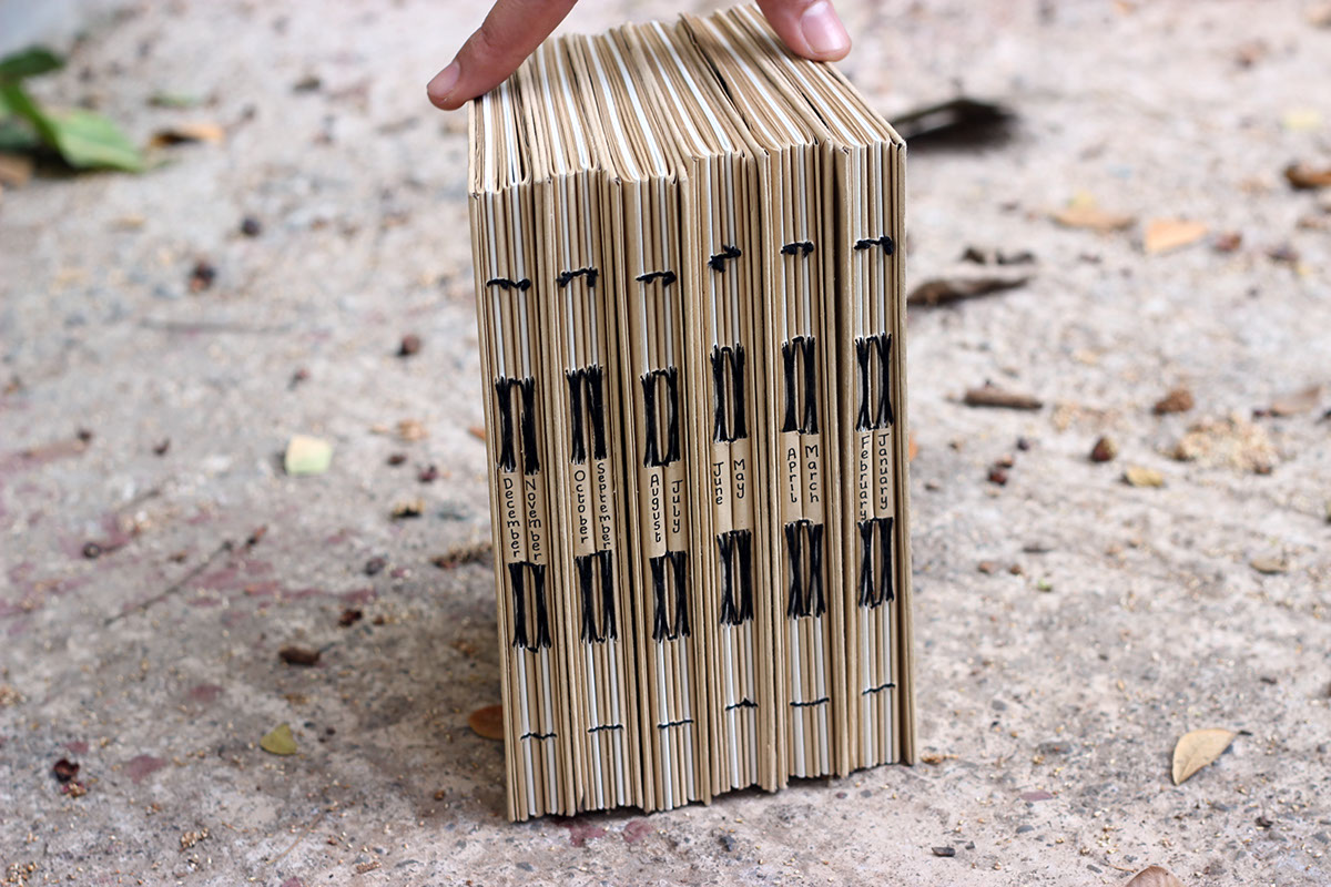 Book binding Crafts Diaries making art Cross sticth binding screen printing