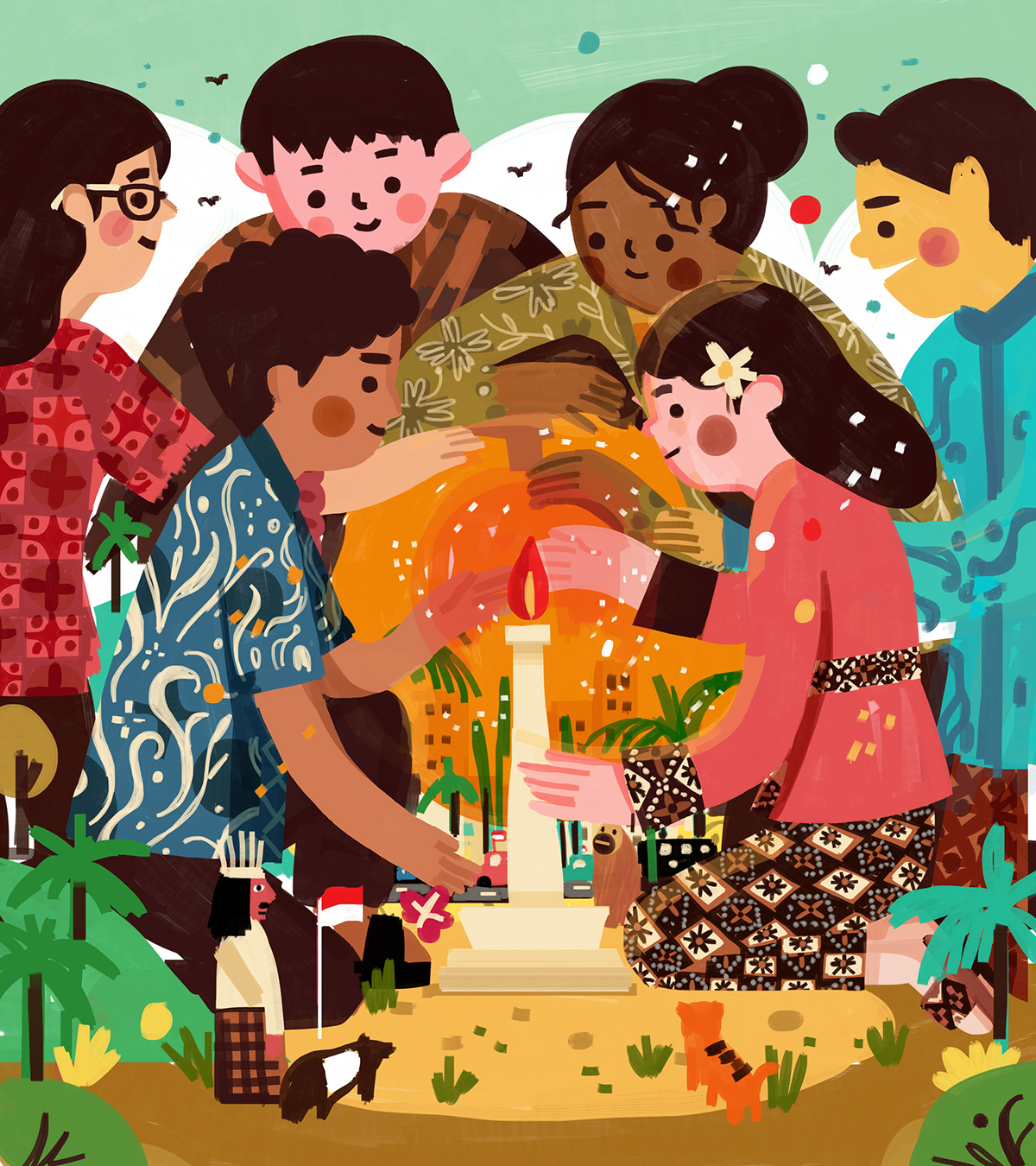 digital illustration indonesia illustration whimsical illustration children illustration Editorial Illustration Diversity