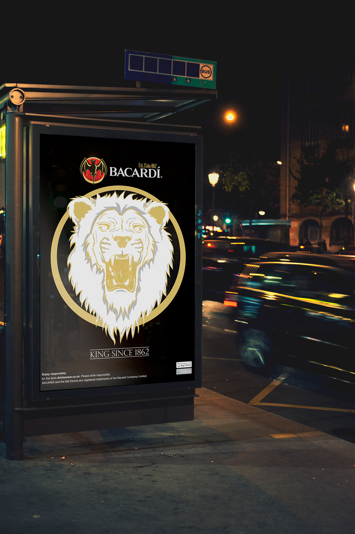 bacardi animals bear lion wolf ycn alcohol drink