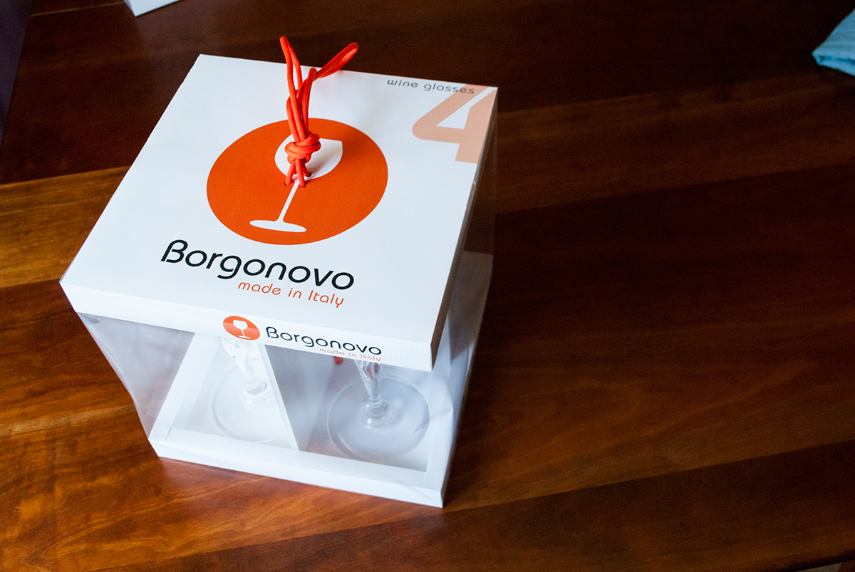 borgonovo Glassware Packaging glassware systems design systems simplicity prototype consumer packaging