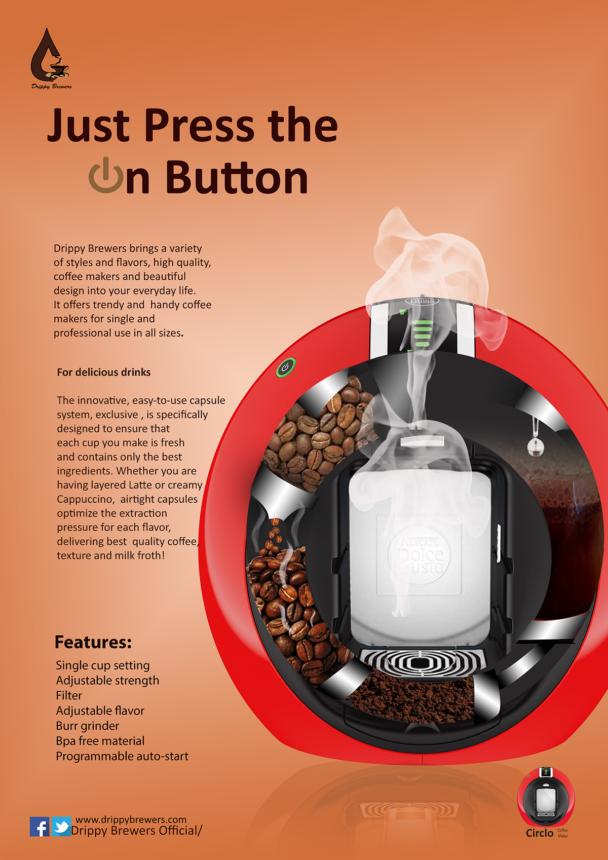 poster Coffee Maker Brewers Packaging branding  Bilboard ad