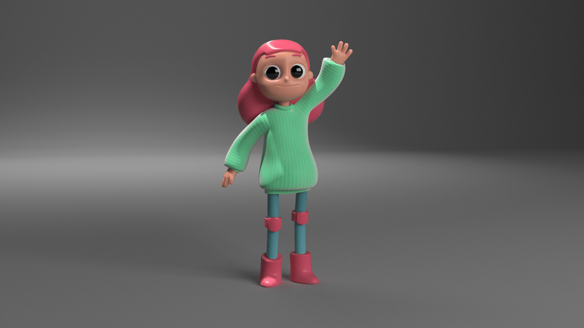 3D animation  ArtDirection characters concept design direction Serie simona teaser