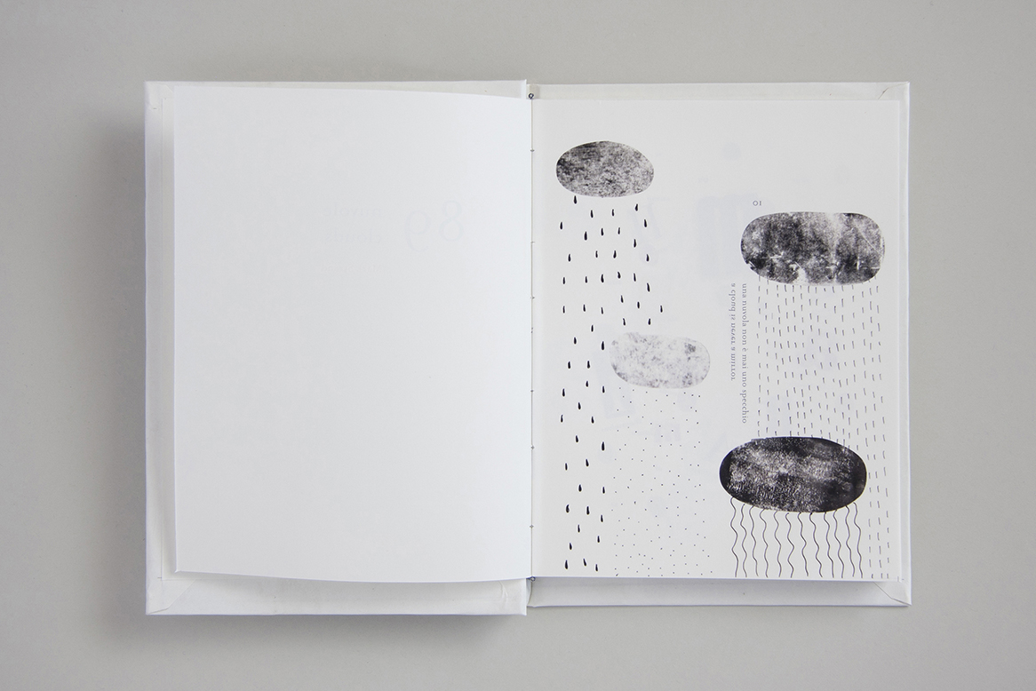 Editorial Deisgn  graphic design book poet Poetry  clouds Handmade Illustration Paper Illustration paper