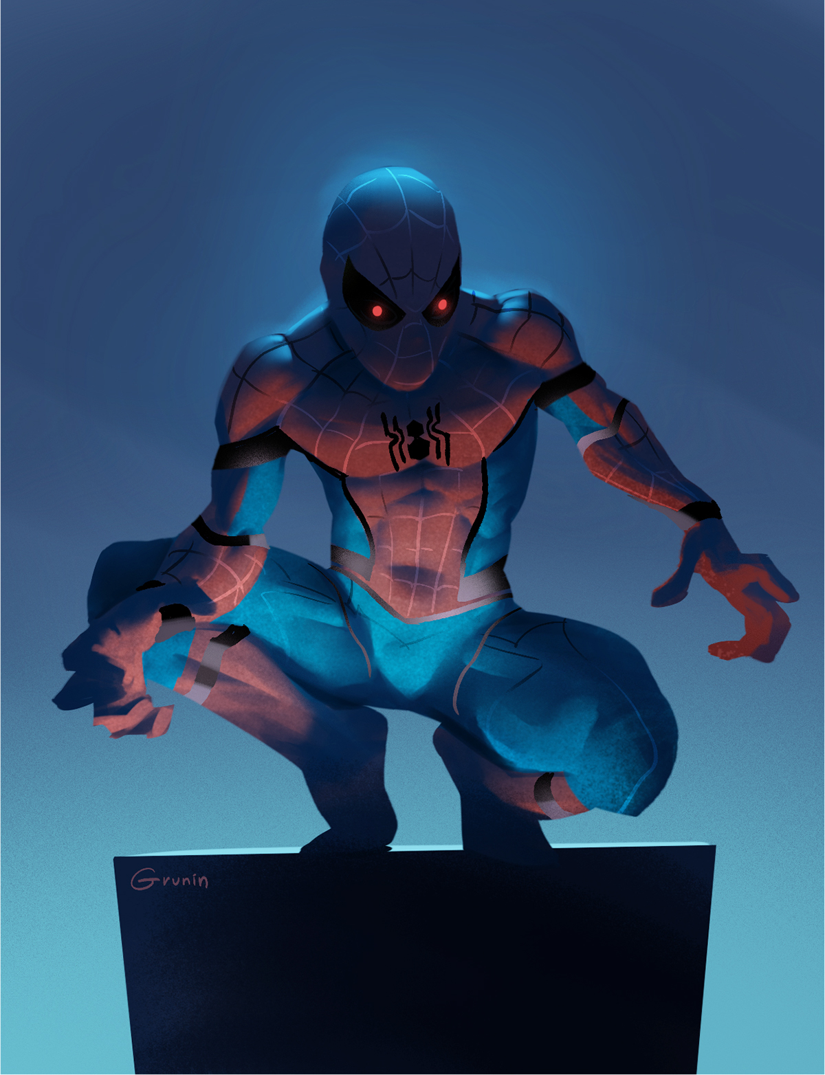 spiderman spider-man Character ILLUSTRATION  comics marvel art artwork painting   movie