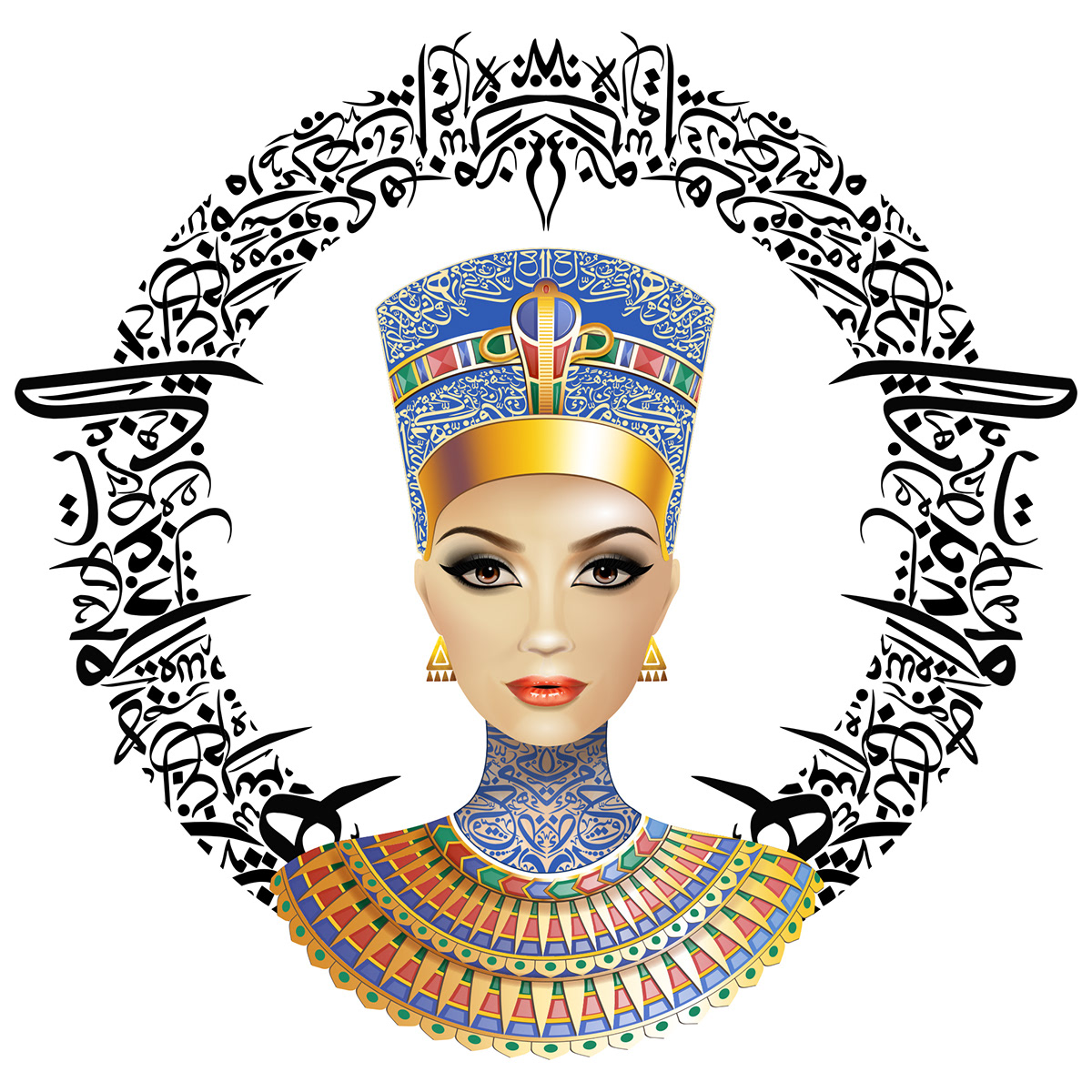 anciant arabic art Calligraphy   egypt egyptian pharaoh queen