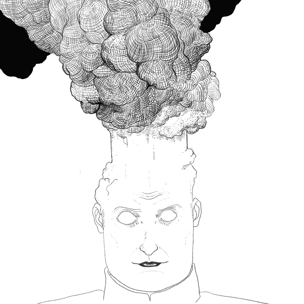 Brainstorm Drawing  sketch ILLUSTRATION  clouds moebius surreal photoshop Drawing Test ink