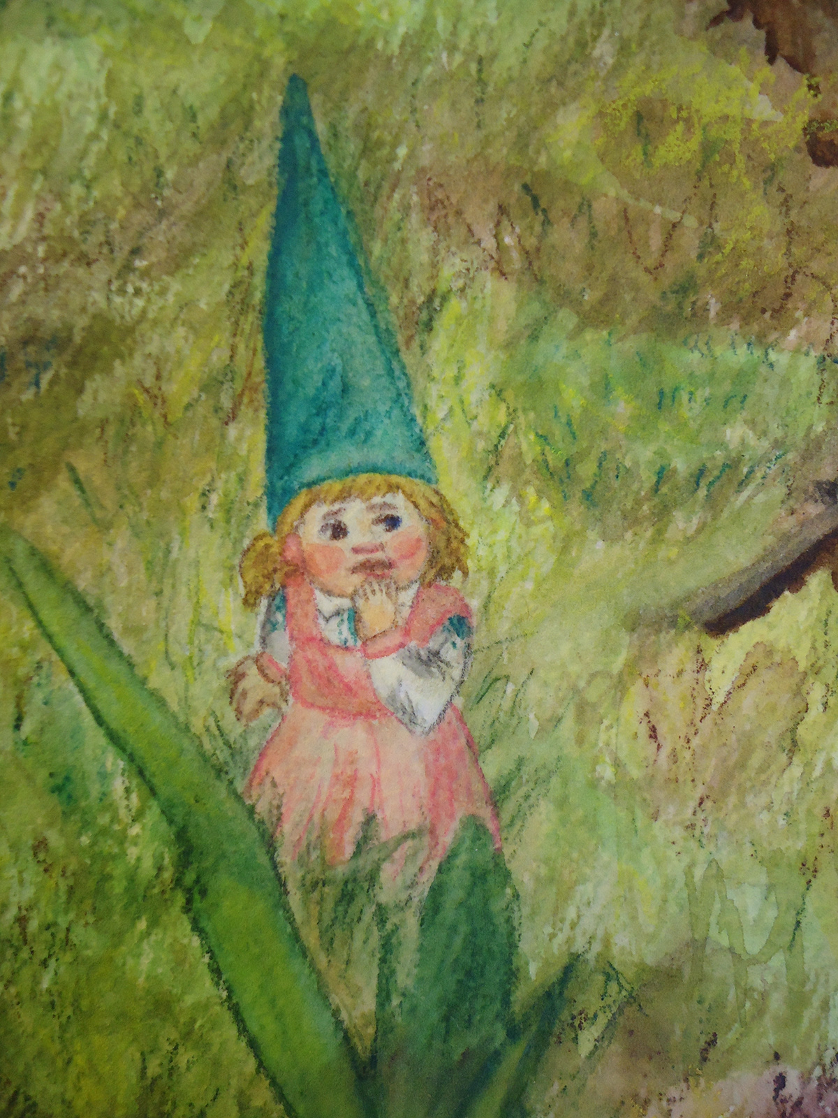watercolor gnomes fantasy characters Nature