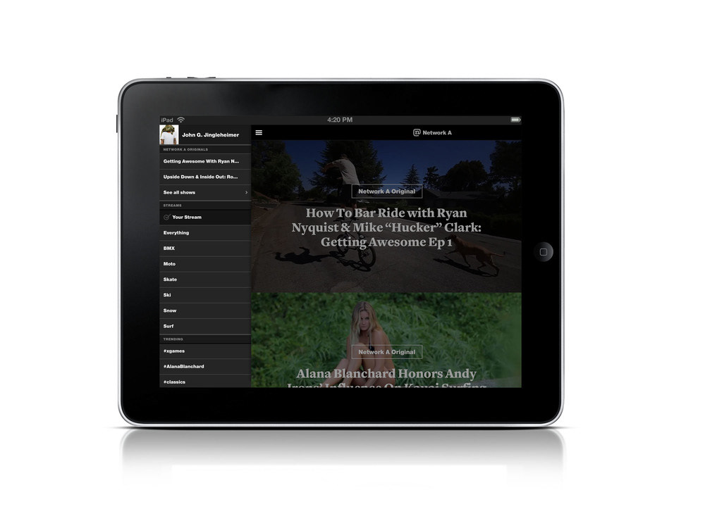 Cross-Platform video social digital mobile responsive web tablet ui design