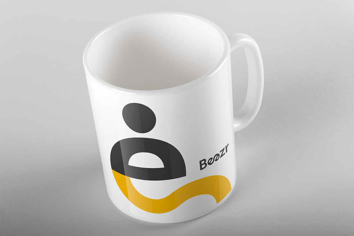 Beezr logo brand identity visual identity yellow concept organisation European student