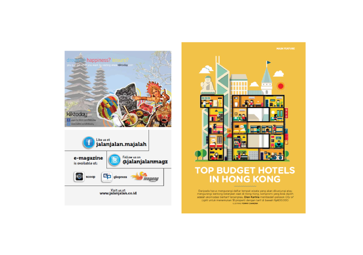 Illustrator indonesia hongkong magazine yellow building city people jakarta Travel traveling