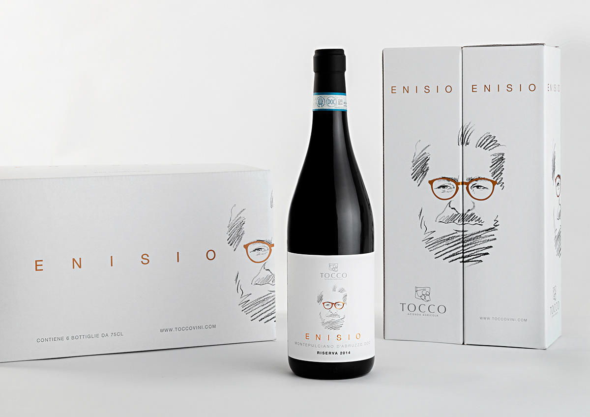 enisio riserva vino Montepulciano sketch portrait ILLUSTRATION  Label wine etichetta