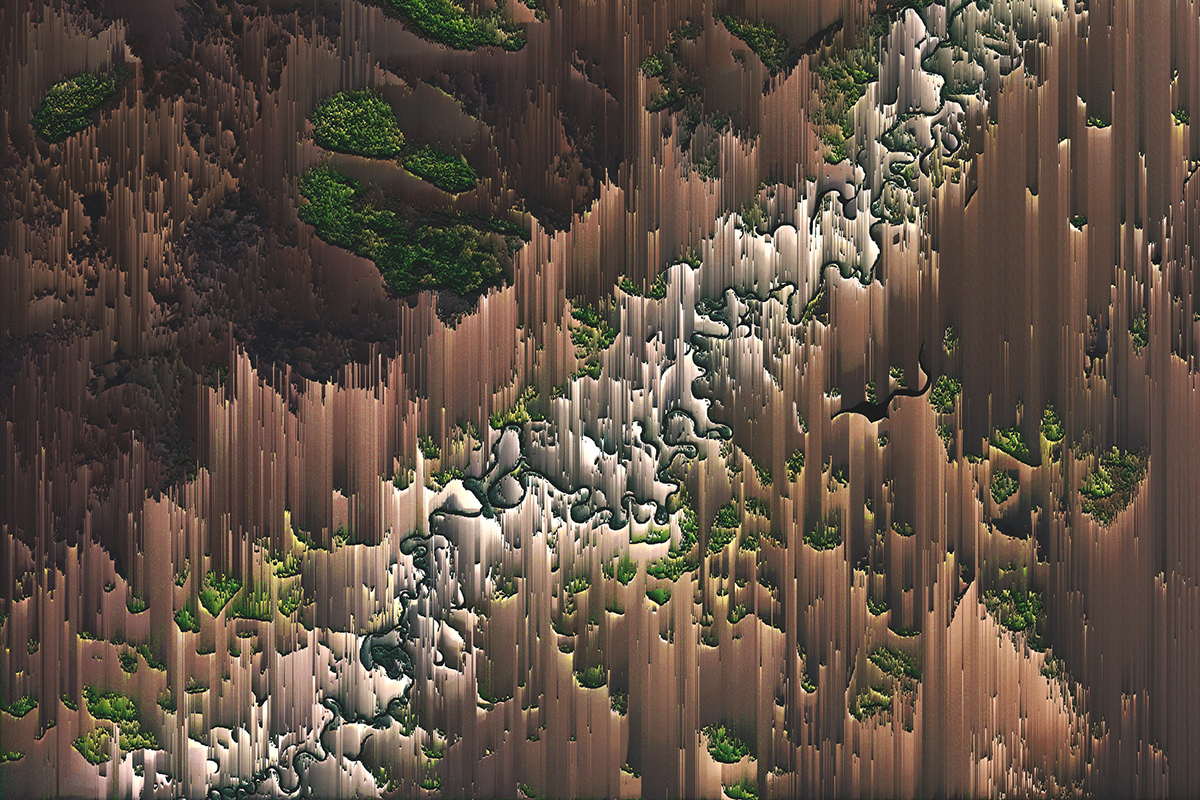 Glitch pixel sorting processing earth Landsat Space  glitch art distortion ASDFPixelSort above