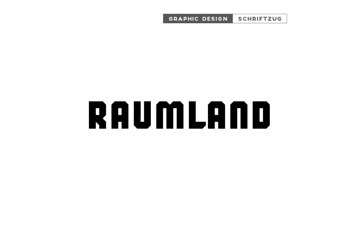 GDK Gestaltungsschule flyer Raumland ausstellung Beschriftung font