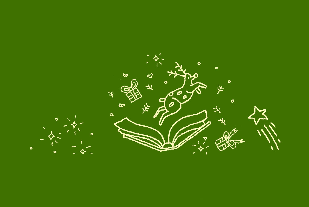 books window illustration fairytale lineart windowart Bookstore Christmas Holiday