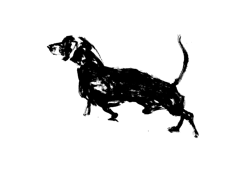 bassotto dog Love black dachshund BASSETT Sausagedog texture eb snoopy addiction Posca uniPosca paper