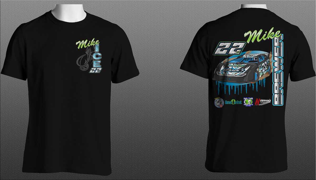 race car Car Illustration Racing shirt shirt design blue ice