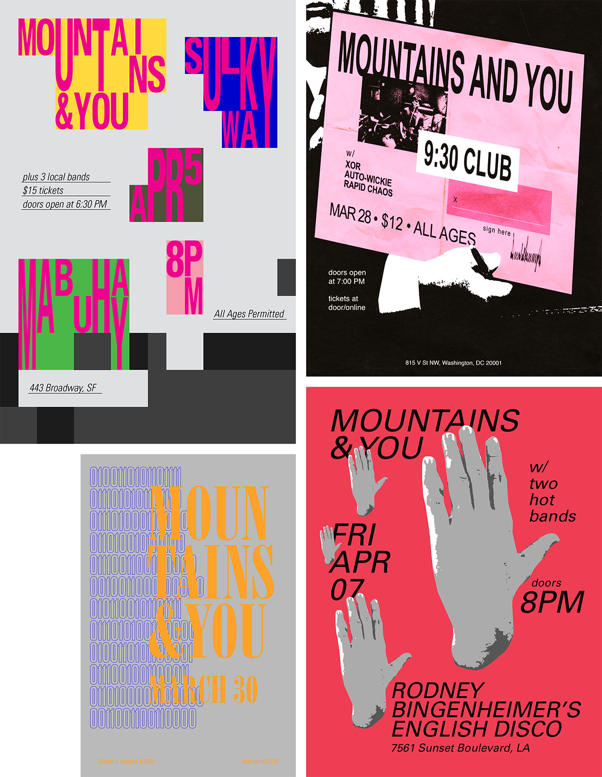alternative rock music and design design for music Rock And Roll free Typeface amateurism Mountains And You adobeawards