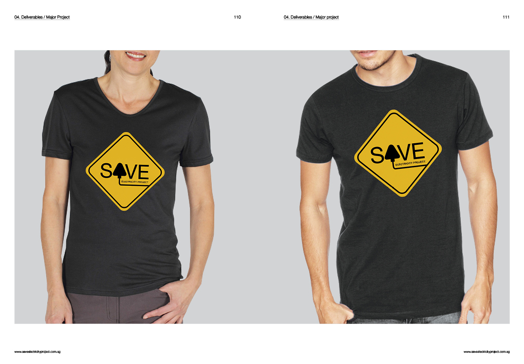 save saveproject electricity Sustainability majorproject yellow black publication book campaign logo Website mobileapp Webdesign t-shirt