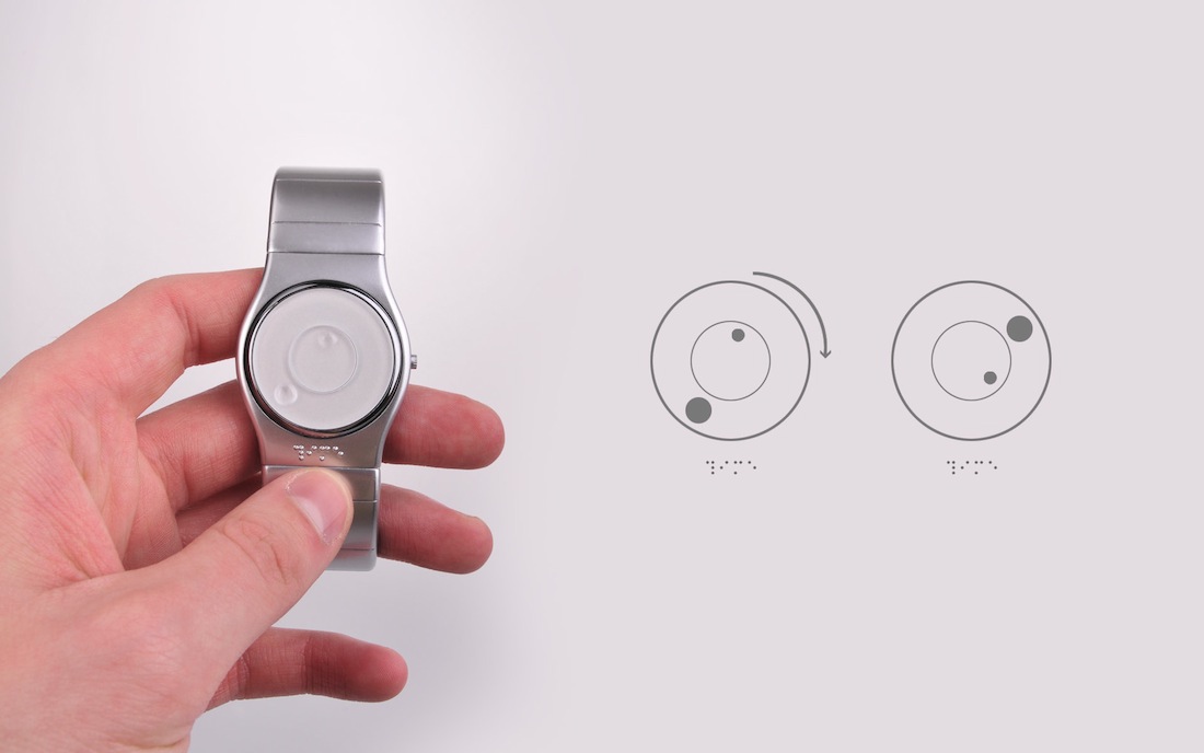 blind watch tactil touch industrial design  product design  design handicaped