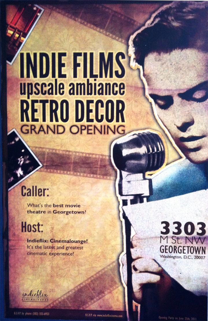 Cinema lounge cinemalounge Independent conceptual business indie film poster ad flyer photoshop InDesign 60s Retro texture type Fun graphic art Illustrative creative depth photographic imaging creative imaging