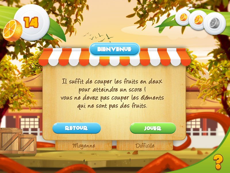 delice Fruit game banner interactive apps