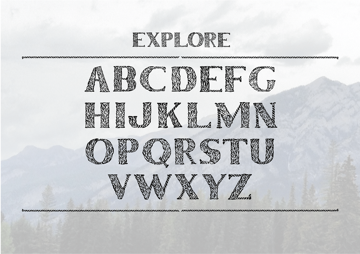font media design lettering Lettering Art handmade letters Alphabeth explore Nature trees Free font outdoors discover