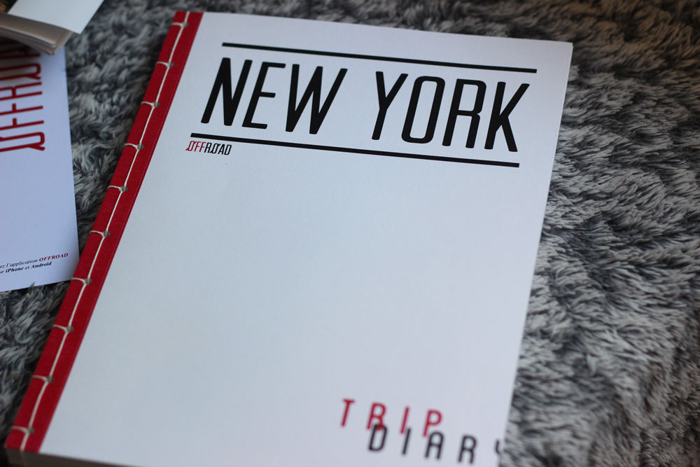 New York trip diary Carnet de voyage interactive Offroad japanese binding