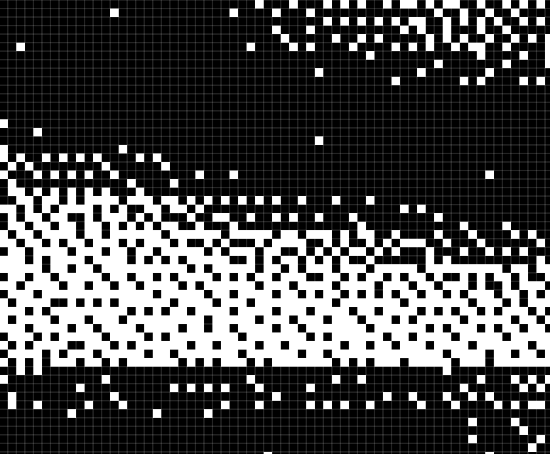 pattern Glitch Experimentation black and white squares minimal geometric static random Chance error