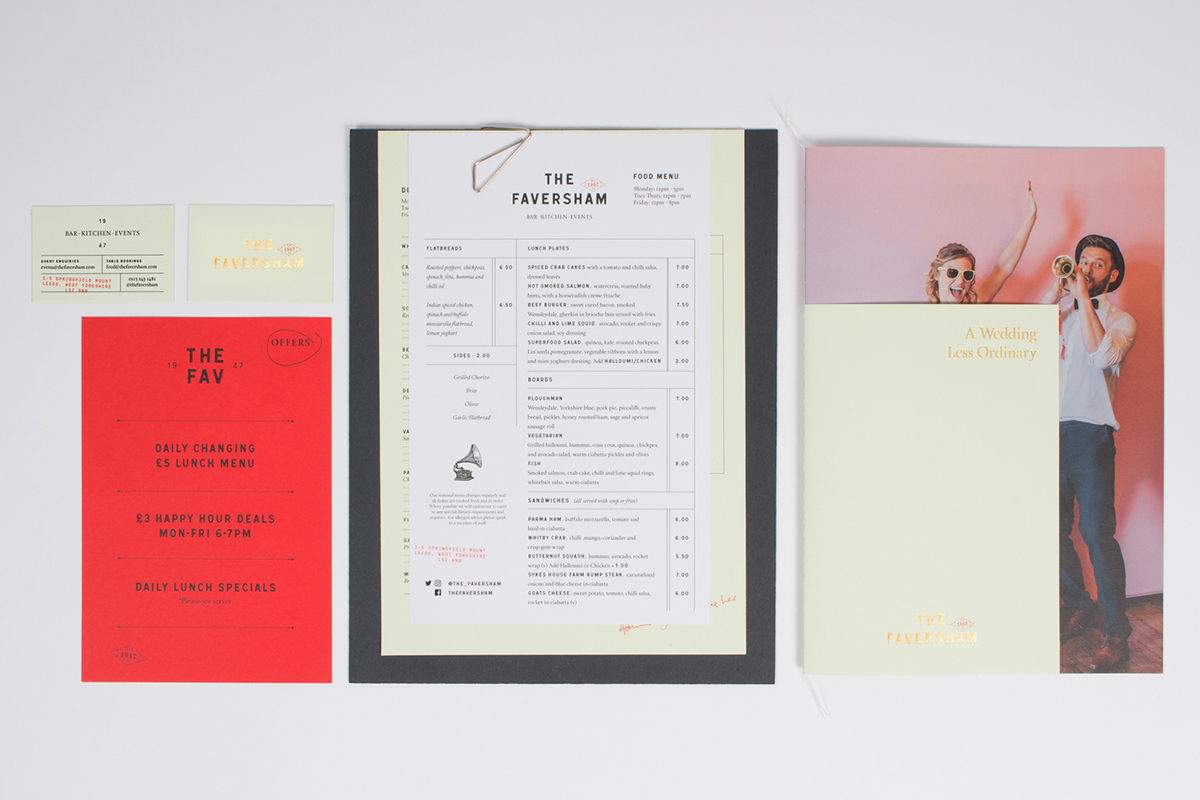 logo restaurant wedding menu brochure Catalogue business card foil gold binding