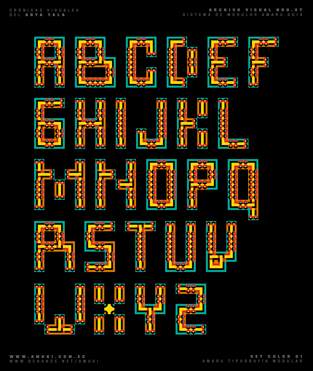 processing typography   adobe illustrator creative coding generative design Amuki Abya Yala pueblos originarios modulartype