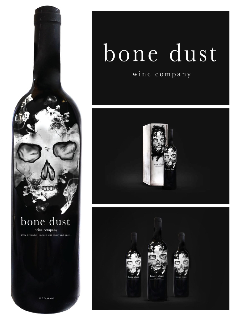 wine label Digital Art  skull wine black dark Unique