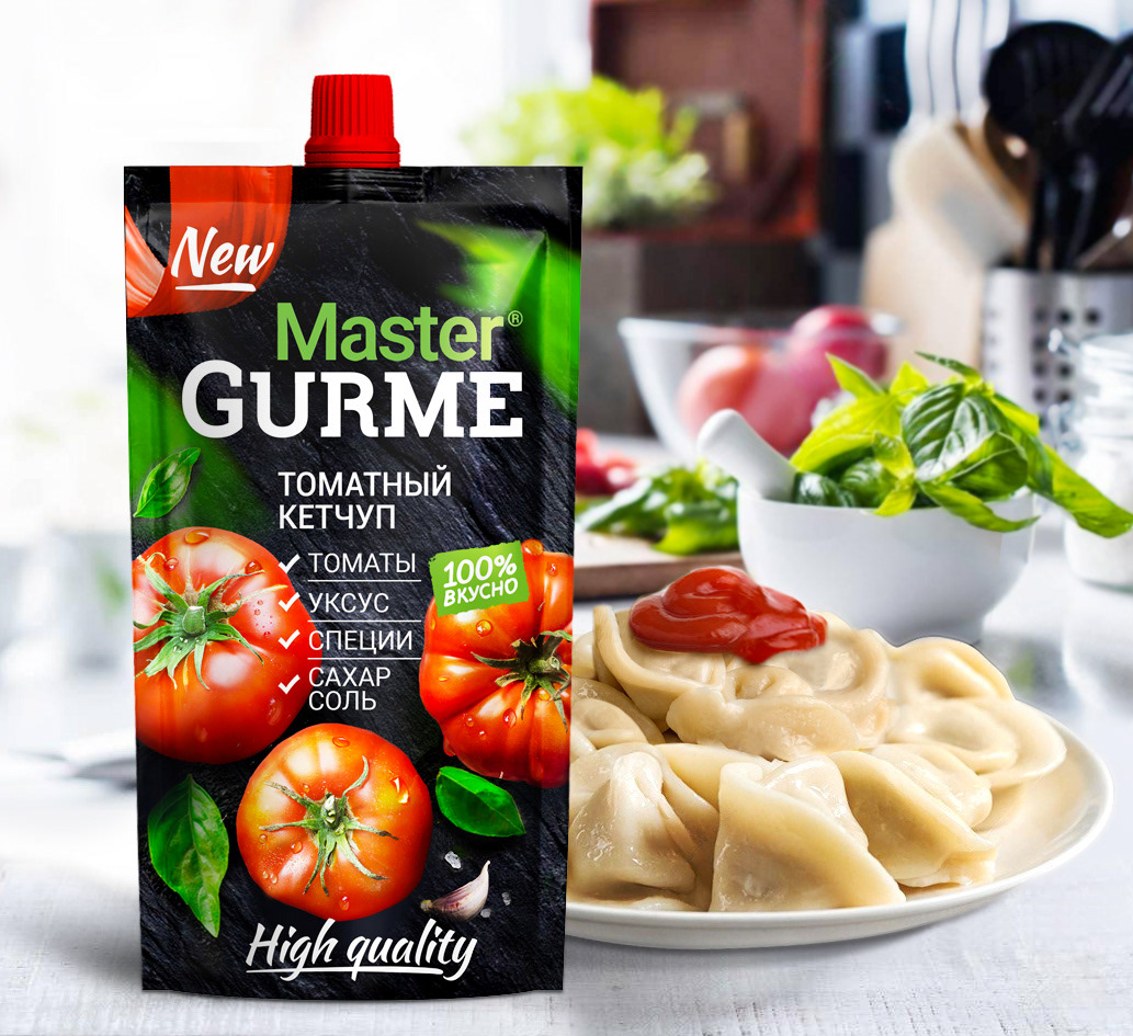 дизайн упаковки packaging design package Food  brand identity Эфко GURME ketchup sous слобода