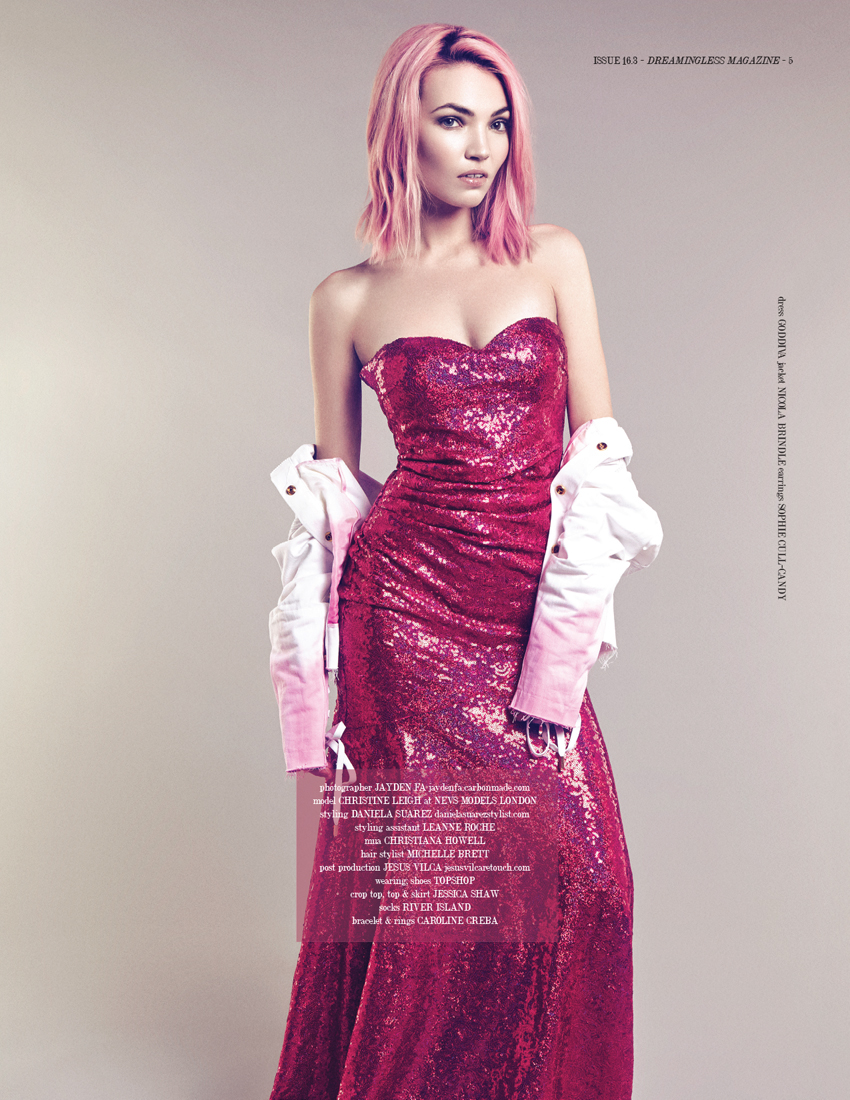 postproduction PUBLISHED magazine dreamingless pink fashion editorial