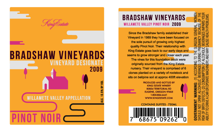 bradshaw vineyards wine bottle design jess3 ILLUSTRATION  Label